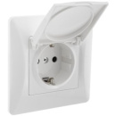 Розетка 1СП с/з (герм., с крышкой IP44) (52181001) "Alfa Orion" Распродажа