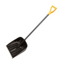 Лопата снег. с алюм/черен, пласт. 450х380мм (V- ручка, алюм/окант) (89208729) (69-0-456)