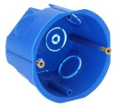 Подрозетник п/бетон пласт. 68х45 c винтами, синий (KUT-68-45-blue) ЭРА