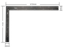 Угольник плоский 400х600мм. стальной (60000002) Lasting Tools