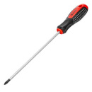 Отвёртка PH2 6х200мм. CrV трёхкомп. красно-черн. ручка anti slip (11442) Fusion