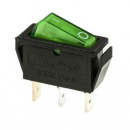Выключатель 3 конт. (16А/250V) I-0, 31х13мм, однокл, подсв/зелен KCD2-1-01(3)NG