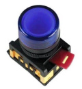 Сигнал.арматура AL-22TE синяя неон/230В цилиндр