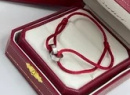 Браслет"Подарок с Сахалина" красная нить "Кольца", размер 16-20см, серебристый (11933)