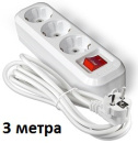 Удлинитель с выкл. с/з 3м/3 гнезда (16А, 3х1,0мм2, IP20) (SBE-16-3-03-ZS) Smartbuy