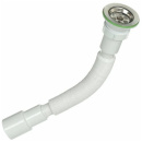 Сифон для раков гофрир. 11/2"х40/50 нерж/чаша 70мм (AQF113) Aquattro
