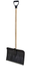 Лопата снег. с дер/черен, пласт. 380х365мм "Вьюга" №3 (V- ручка, мет/окант.) 