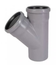 Тройник ПП косой 110/110x45 гр. серый. СТК