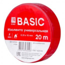 Изолента ПВХ Basic 15ммх20м, красная EKF