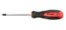Отвёртка PZ1 5х75мм. CrV трёхкомп. красно-черн. ручка anti slip (11401) Fusion