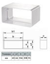 Соед. вент. плоских каналов 60х204 (818)