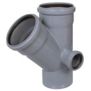 Крестовина 2-х плоск, ПП 110/110х45гр./50х90гр., правая, серая. (36538) РосТурПласт 