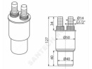 Переходник ПП 50(40)х 2по1/2"+штуцер 14мм, белый, Alca Plast