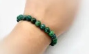 Браслет"Подарок с Сахалина" из Азурмалахита 8мм, размер 15-18см+подарочная упаковка (11478)
