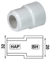 Соединитель PP-R (свар) 32x20 Н-В (ЭНКОР)