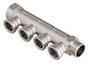 Коллектор ВР-НР 3/4"х4в.х1/2"ВР, хром
