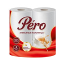 Полотенца бумажные 2-х слойные, белые (2рул/уп) (259729) GrandPero