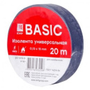 Изолента ПВХ Basic 15ммх20м, синяя EKF 