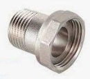 Полусгон прямой Ду15х20 (1/2"х3/4") НР-ВР с нак/гайкой, хром