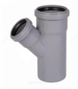 Тройник ПП косой перех. 50/40х45 гр. серый. СТК