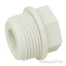 Пробка Ду 25 (1") НР, пласт., белая
