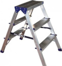 Стремянка 2-х стор. 3 ступ, высота раб. площ.-0,67м, вес-2,4кг  (T04203) TARKO