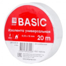 Изолента ПВХ Basic 15ммх20м, белая EKF