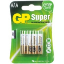 Батарейка LR03 Super (AAA-мизинч., Alkaline, блистер 4шт) (GP 24A-2CR4) GP