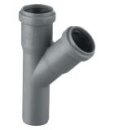 Тройник ПП косой 40х40x45 гр, серый. Ostendorf