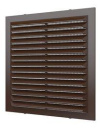 Решетка вент. 138х138мм (1313C) наклон. ламели, сетка, коричн. Эра