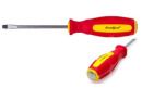 Отвёртка SL (шлиц) 6х100мм. УДАРНАЯ, CrV, двухкомп. красно-желт. ручка (33-6-702) Driver