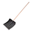 Лопата снег. с дер/черен, пласт. 380х365мм (мет/окант) (69-0-429)