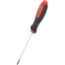 Отвёртка PH0 4х80мм. CrV трёхкомп. красно-черн. ручка anti slip (11432) Fusion