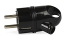 Вилка угловая с/з Smartbuy с ручкой, черная 16А (SBE-16-P03-b)