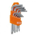 Набор ключей TORX T10-T50, 9шт, с отверстием CrV "Алмаз" (1021-0102) TDM