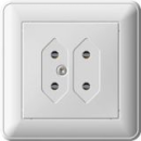 Розетка 2СП под 2 пл. вилки 6А (РС 6-253-18) Вессен "59" Распродажа