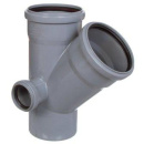 Крестовина 2-х плоск, ПП 110/110х45гр./50х90гр., левая, серая. (36537) РосТурПласт