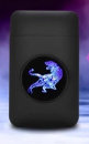 Портсигар с LED подсветкой USB 3*10см тигр, 19 сигарет (57541)