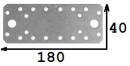 Пластина крепежная 180×40×2,0мм оцинк. (под анкер)