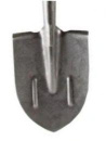 Лопата штыковая острокон. (б/черен., рельс/сталь, ребр. жестк.) Admiral