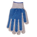 Перчатки х/б с ПВХ налодонником (шахматный облив, 10 класс) 6 нитей (26)