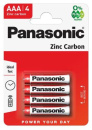 Батарейка LR03 Zinc Carbon (ААА-мизинч., солевая, блистер 4шт) (04634) Panasonic