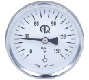Термометр БТ-1-63 (D=63мм. кл. 2,5 Т=150оС) биметал + защ/гильза 30мм, Aqualink 