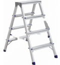 Стремянка 2-х стор. 4 ступ, высота раб. площ.-0,9м, вес-3,2кг  (T04204) TARKO