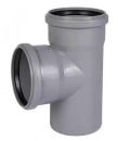 Тройник ПП прямой 110/110x90 гр. серый. СТК