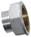 Переходник Ду 10х8 (3/8"х1/4") ВР-НР, хром (ВР›НР)