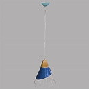 Светильник-подвес ЭлисСвет (72872MD/1P 250 BL) Е27 1х60W, синий, 250х250х900(h)мм (Распродажа 50%)