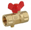 Кран шар. для подкл. Манометра G1/2"хМ20х1,5ВР, бабочка, латунь