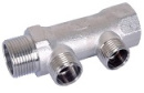 Коллектор ВР-НР 1"х2в.х1/2"НР, хром