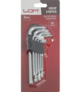 Набор ключей TORX Т10-Т50, 9шт, удлин. с отверстием (2354390) LOM